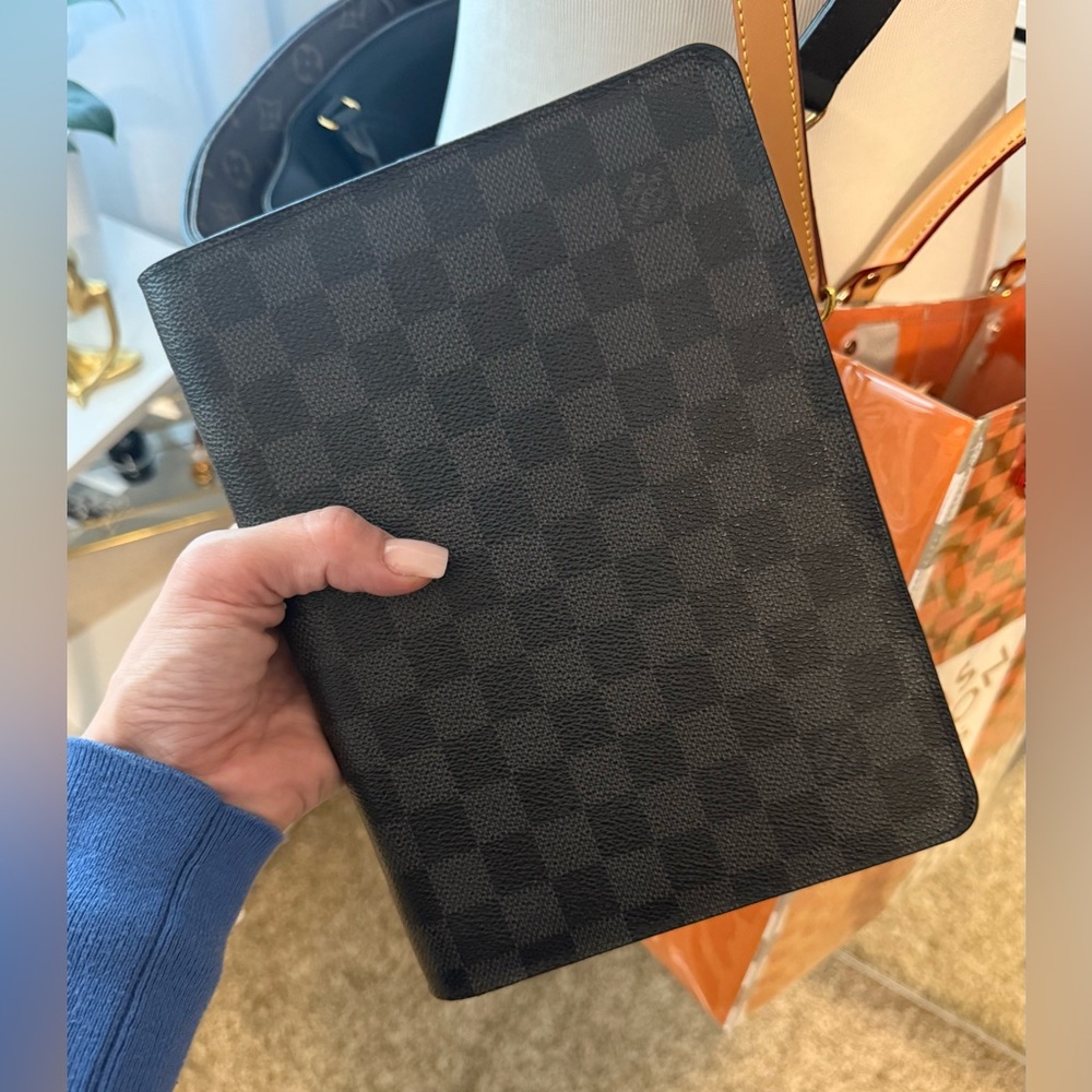 Louis Vuitton Black Damier Graphite Canvas Planner/Journal Cover